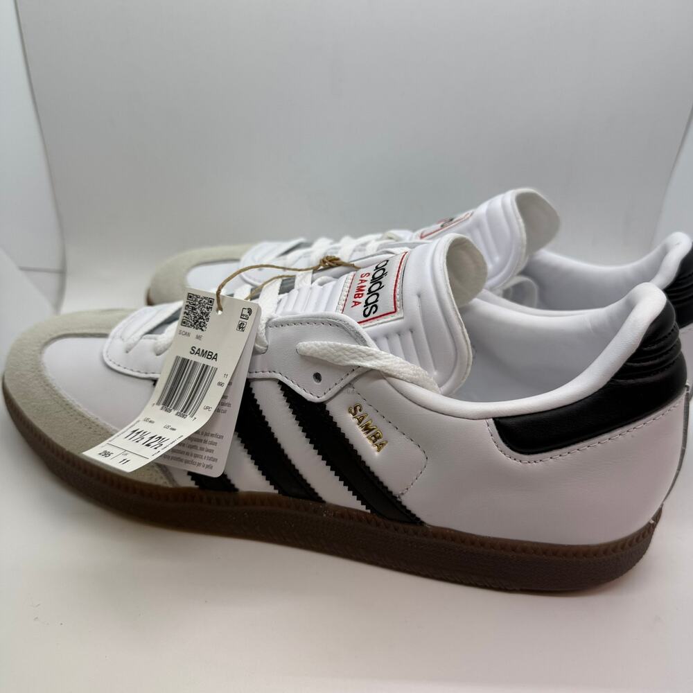 Adidas Samba Classic Running Sneakers Women's 12.5 White Black Low Top 034563